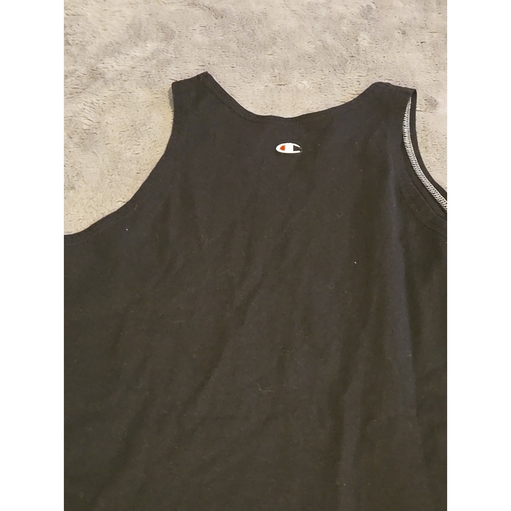 Vtg 90s Champion Men's Medium Black Tank Top Sleeveless Athletic Muscle Shirt - Picture 11 of 12